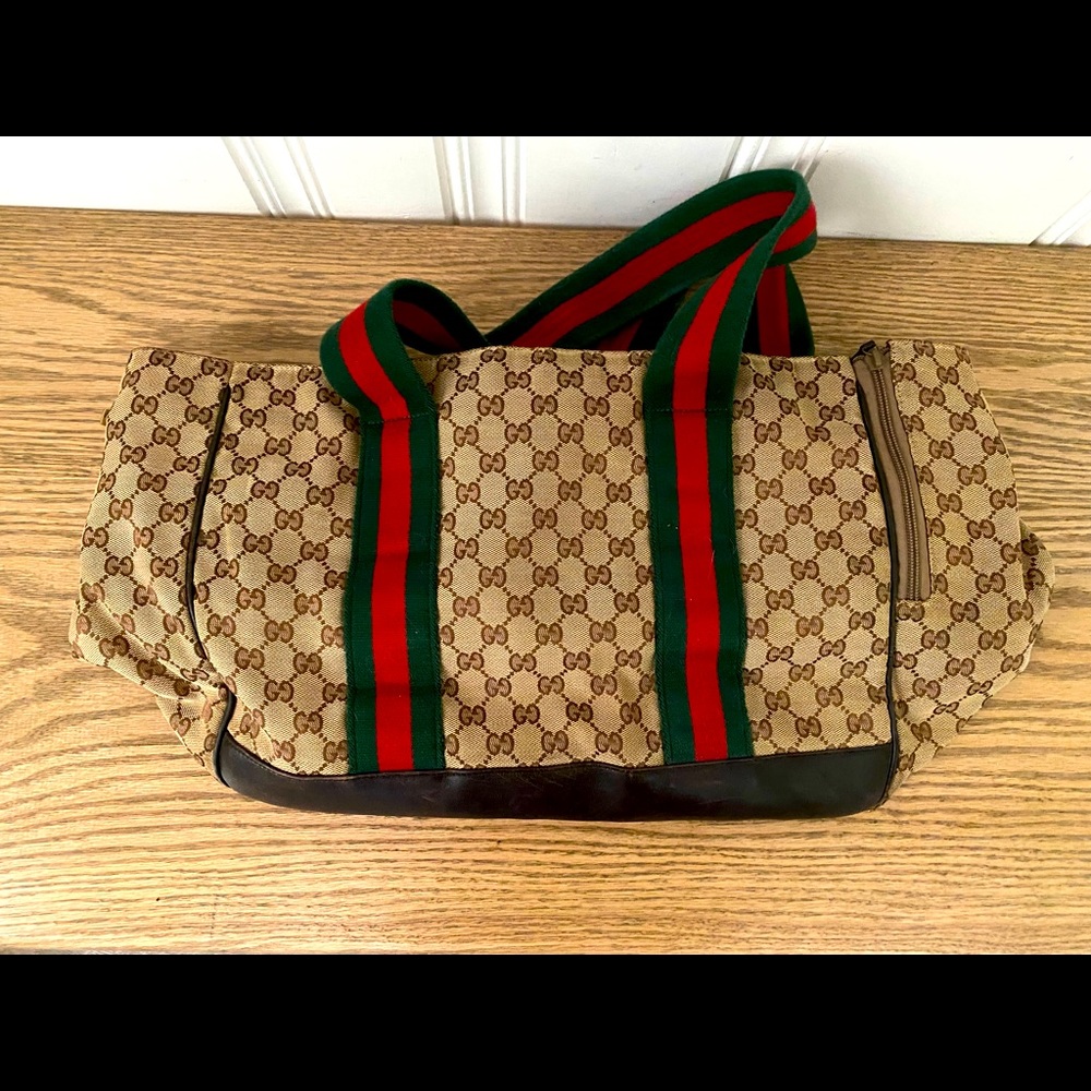 Gucci dog carrier